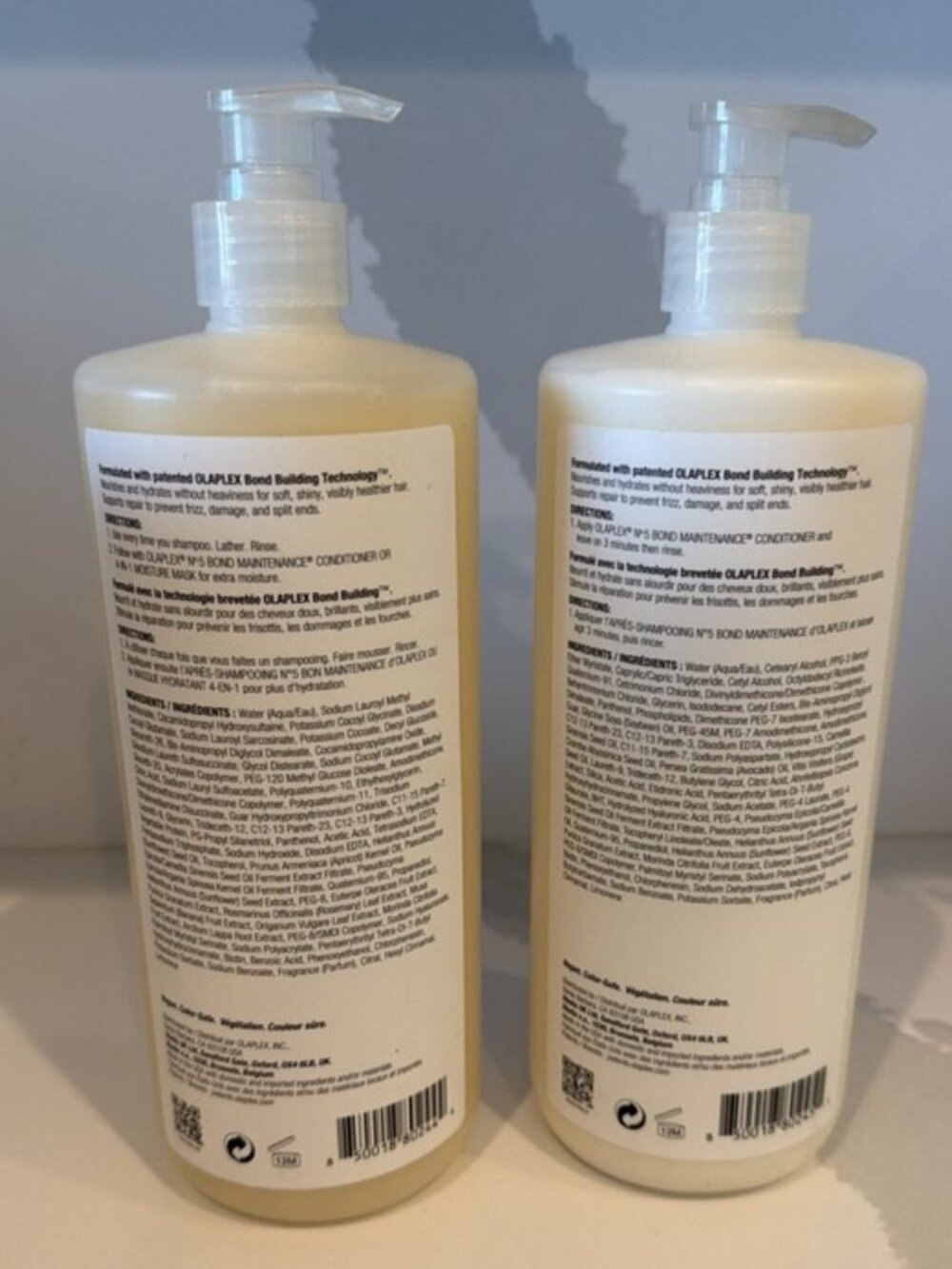 Bundle 2 pack OLAPLEX Bond Maintenance Hair Care Duo no4 no5 33.8fl oz JUMBO - Picture 2 of 2
